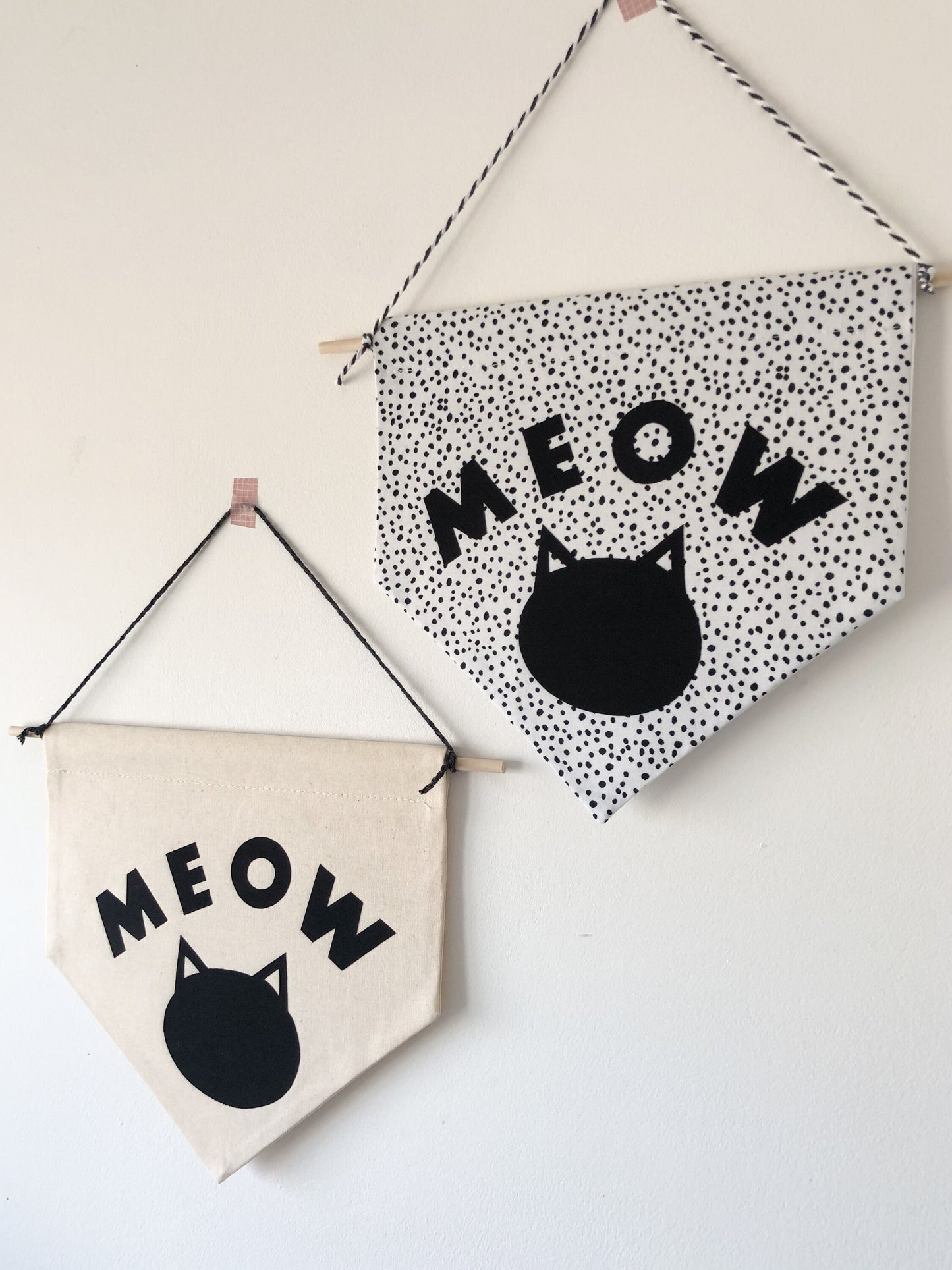 Cat 'Meow' Pennant Flag