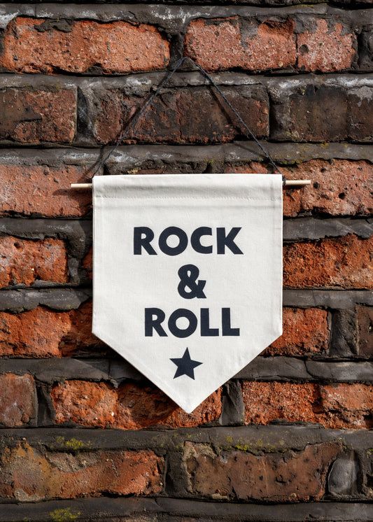 Rock & Roll Star Pennant Flag