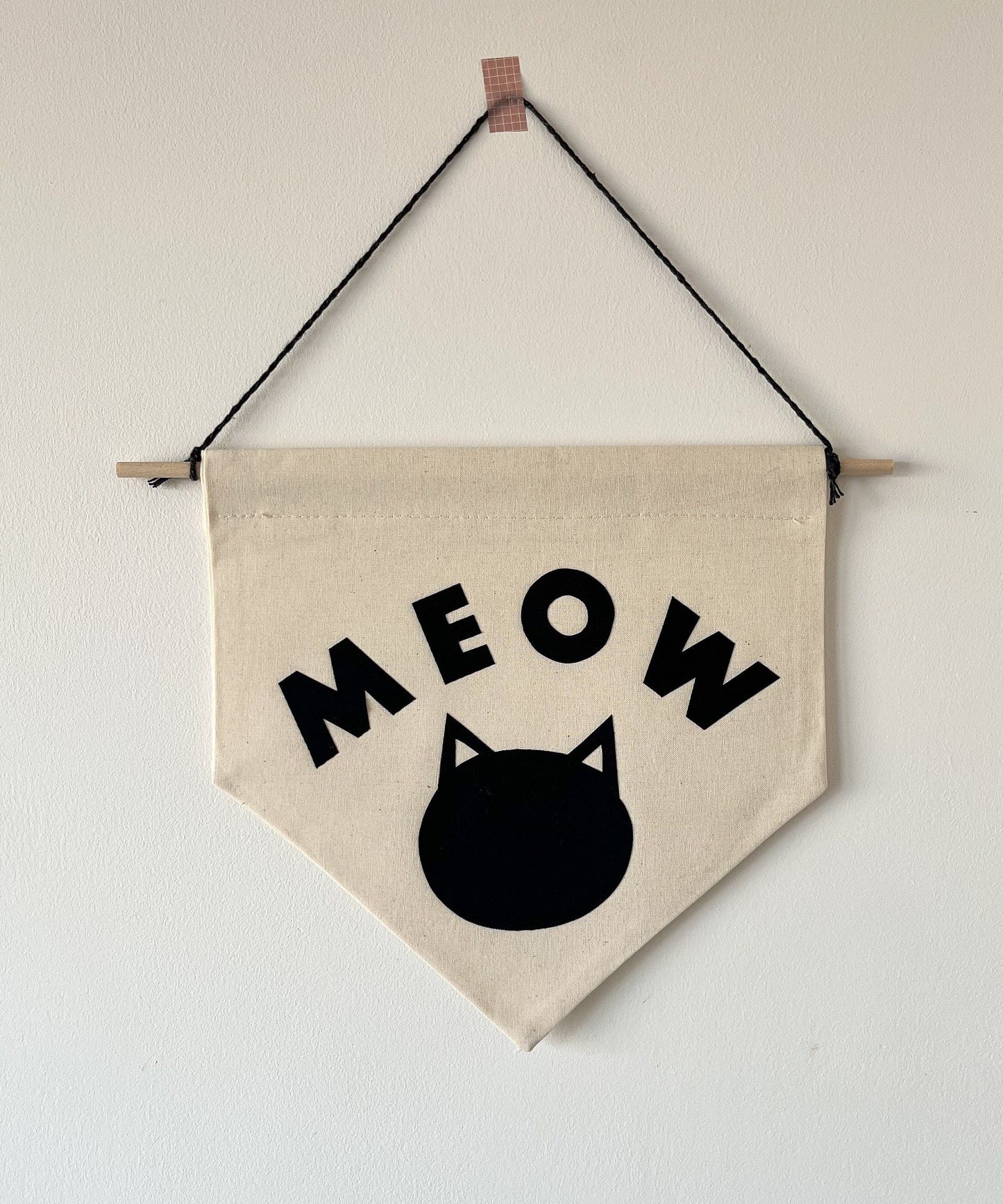 Cat 'Meow' Pennant Flag
