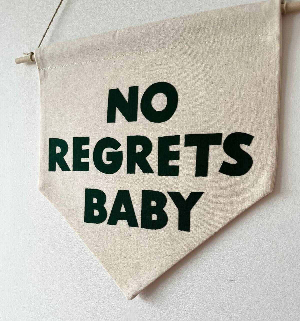 Kacey Musgraves Inspired 'No Regrets Baby' Pennant Flag