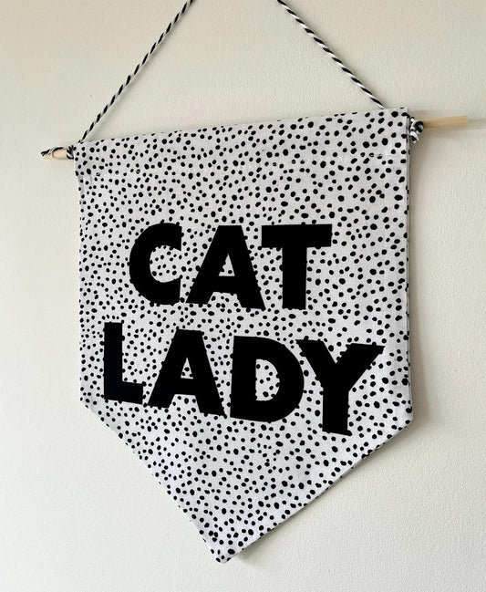 Cat Lady Pennant Flag