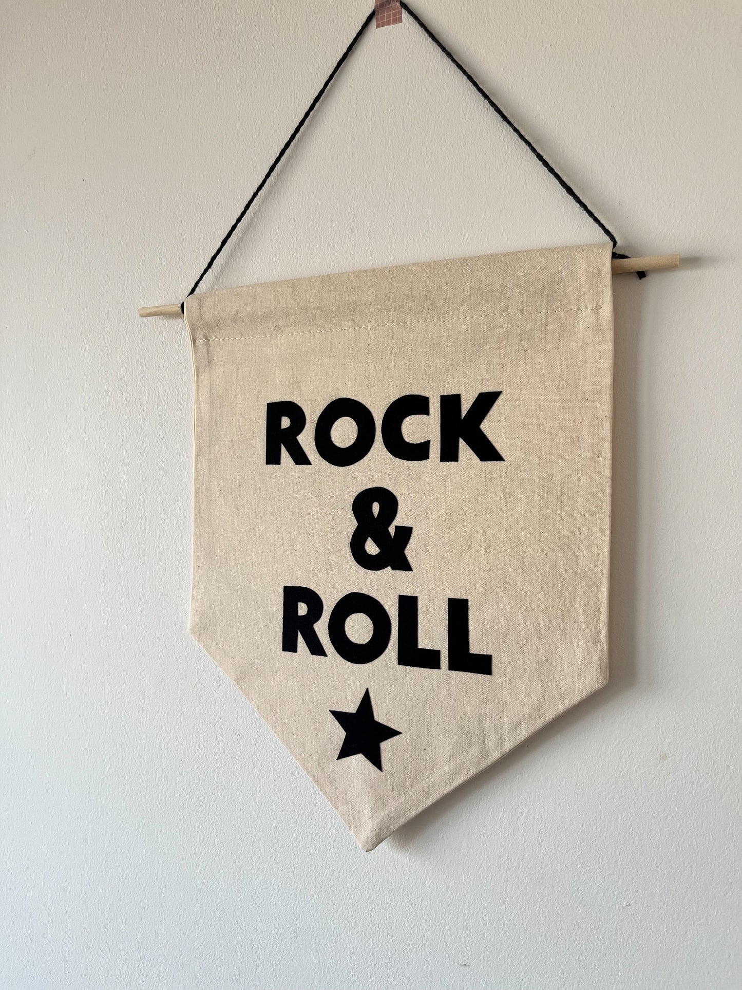 Rock & Roll Star Pennant Flag