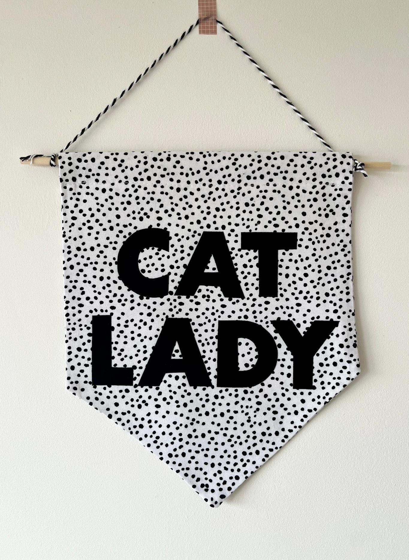 Cat Lady Pennant Flag