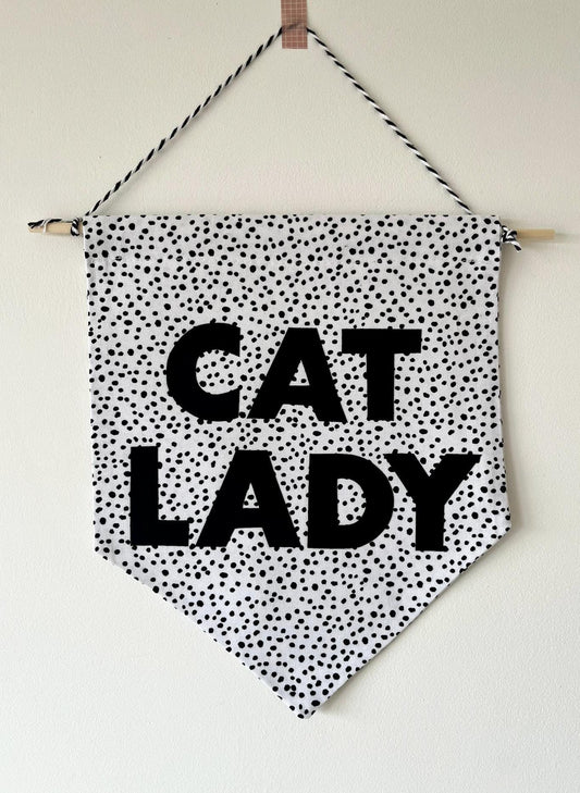Cat Lady Pennant Flag