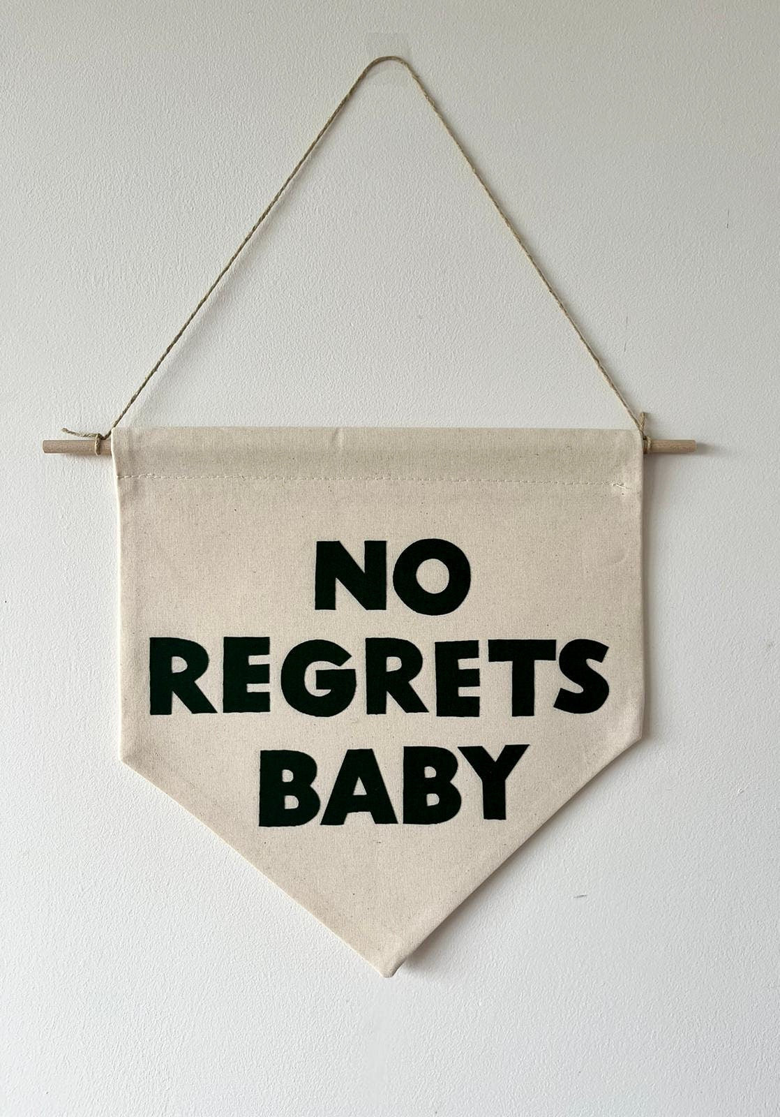 Kacey Musgraves Inspired 'No Regrets Baby' Pennant Flag