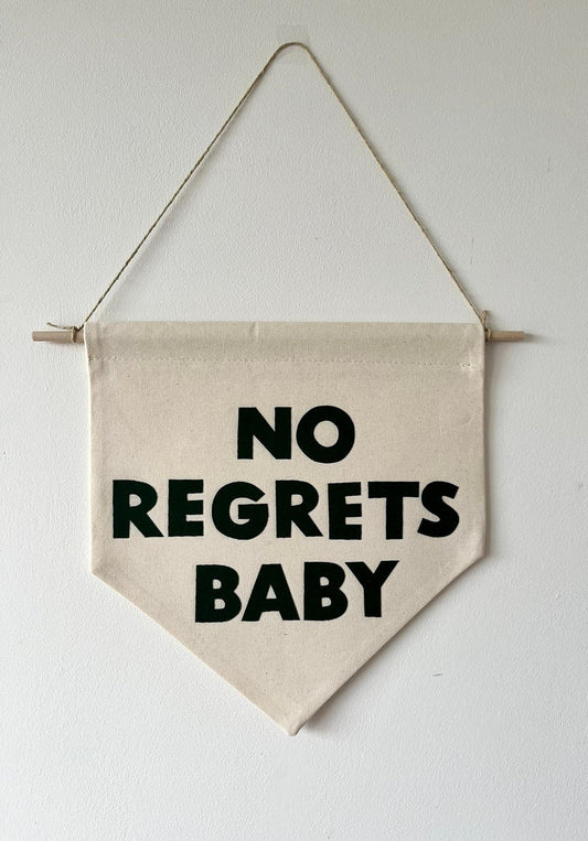 Kacey Musgraves Inspired 'No Regrets Baby' Pennant Flag