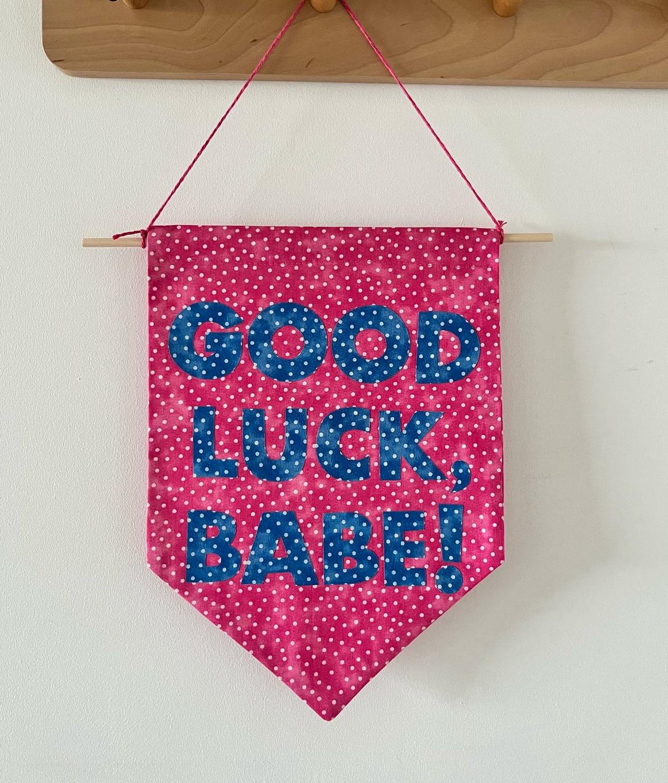 Chappell Roan Inspired 'Good Luck, Babe!' Pennant Flag