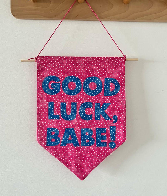 Chappell Roan Inspired 'Good Luck, Babe!' Pennant Flag