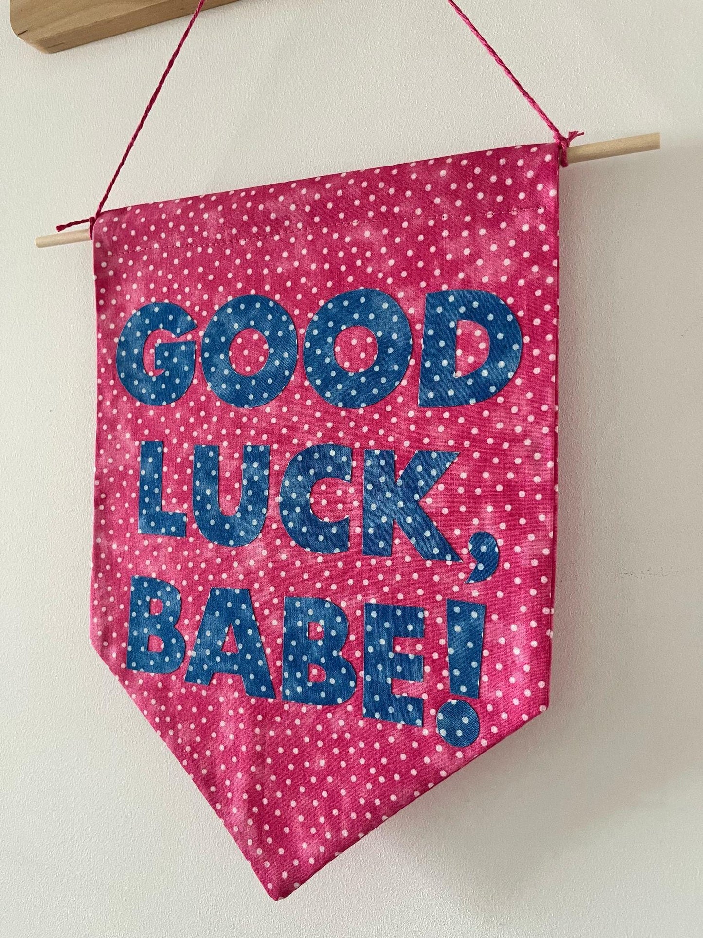 Chappell Roan Inspired 'Good Luck, Babe!' Pennant Flag